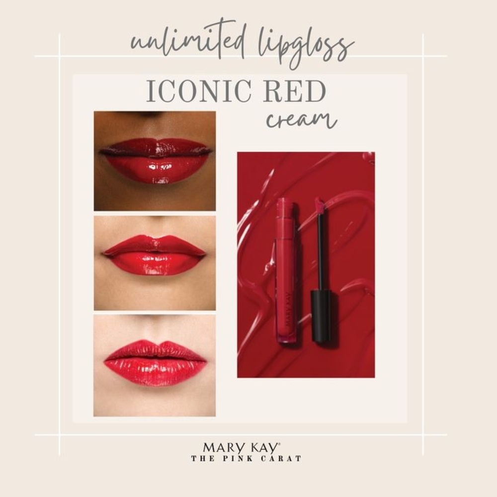 Mary Kay Iconic Red Cream Lip Gloss